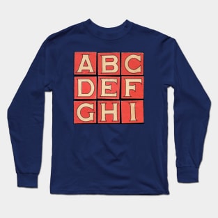 ABC Retro Typography Long Sleeve T-Shirt